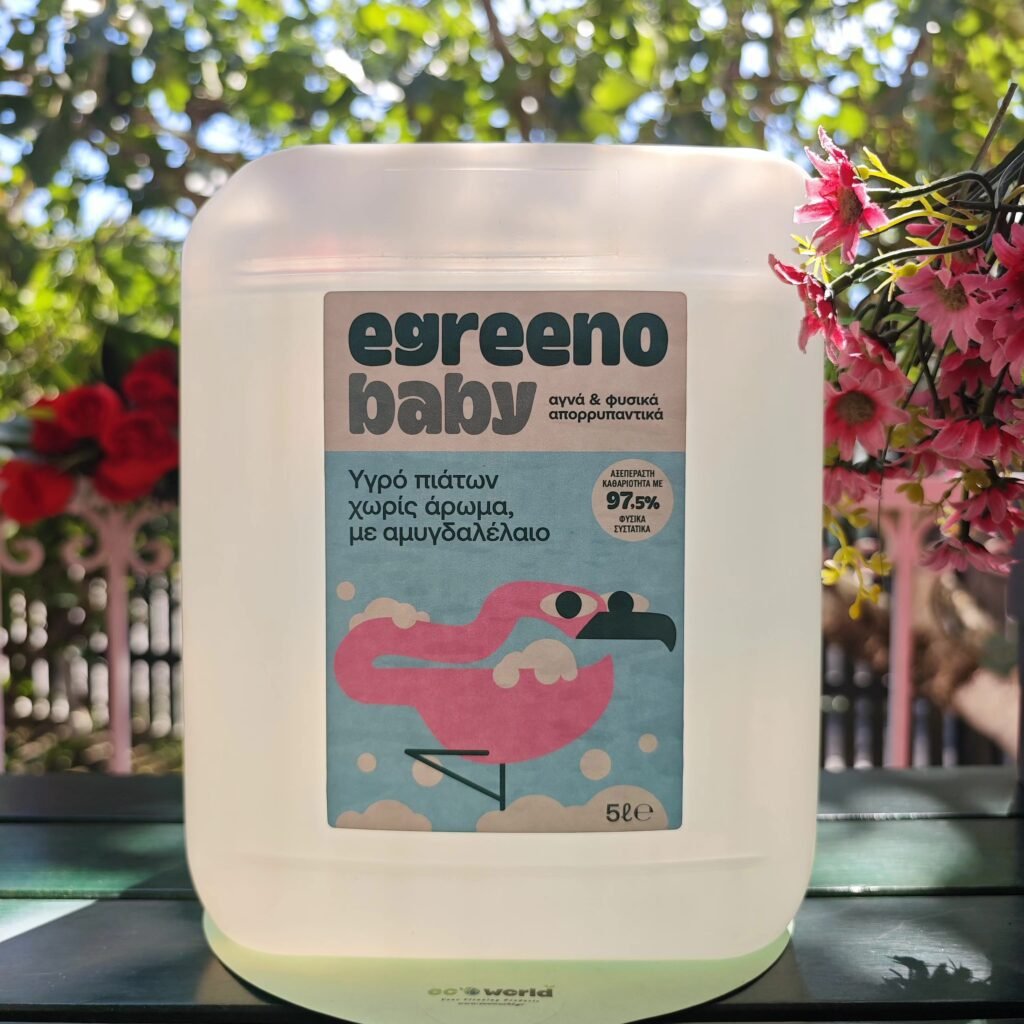 Οικολογικό Βρεφικό Υγρό πιάτων Egreeno Baby 5L