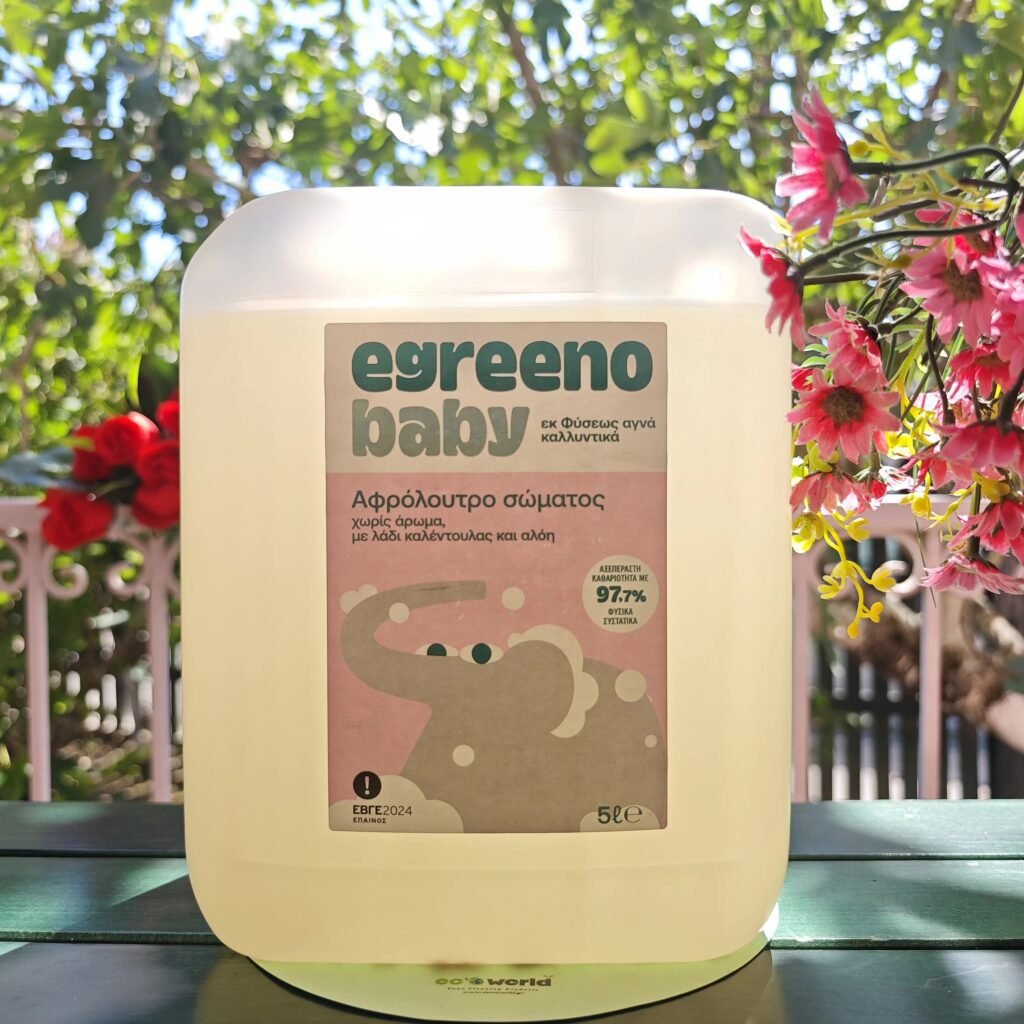 Οικολογικό Βρεφικό Αφρόλουτρο σώματος Egreeno Baby 5L