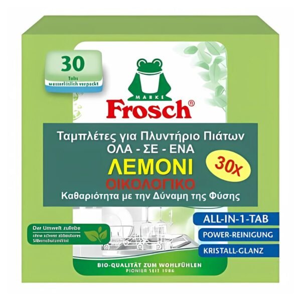 Eco Ταμπλέτες Πλυντηρίου Πιάτων Frosch λεμόνι 30Χ