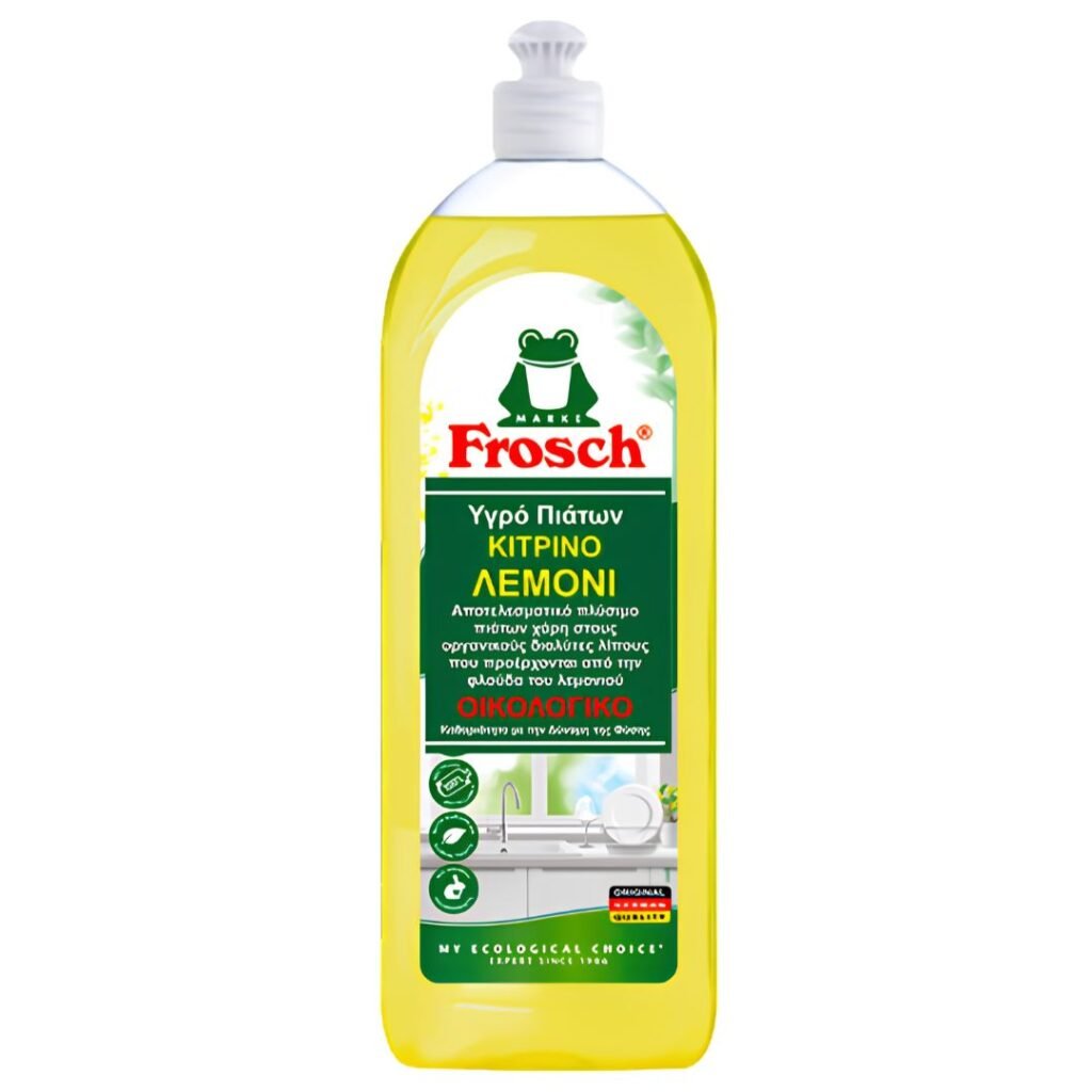 Οικολογικό Υγρό Πιάτων Κίτρινο Λεμόνι 750ml Frosch